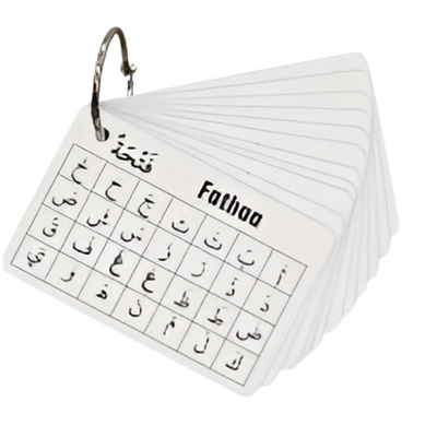 "Leer de basis van het Arabisch met de Pure Deen beginnerskaartjes. Ideaal voor kinderen en volwassenen."