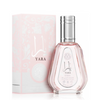 "Ervaar de verfijnde geur van Lattafa Yara Eau de Parfum. Compact, elegant en perfect voor dagelijks gebruik."