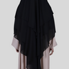 Stijl en comfort gecombineerd in de Elegance Chiffon Khimar in Black. Lichtgewicht en elegant.