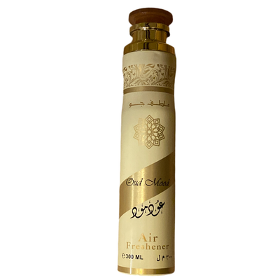 "Verwen je zintuigen met de Lattafa Oud Mood Home Spray. Luxe geur voor een warme ambiance."